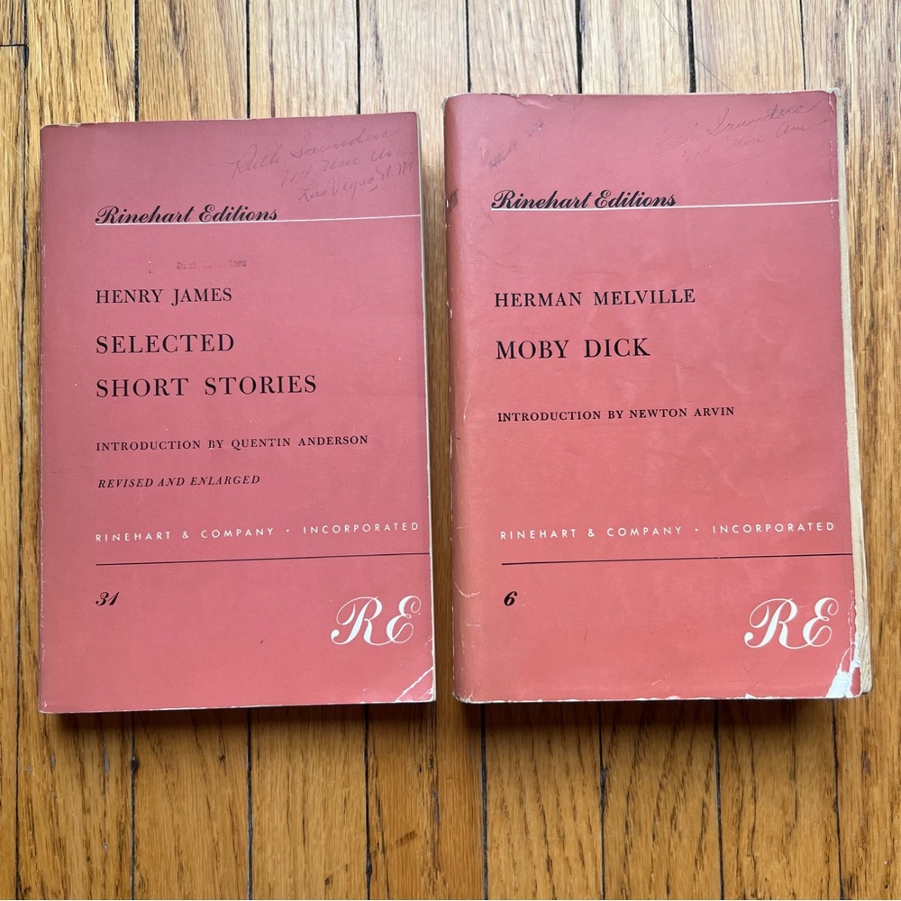 Vintage Paperback Classic Book Pair: Moby Dick & Henry James’ Short Stories